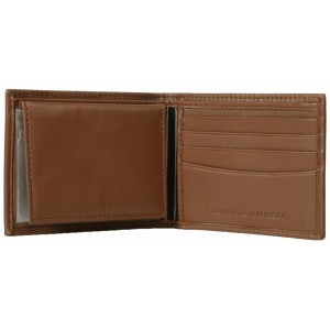Tommy Hilfiger Men's Leather Passcase Wallet - Tan